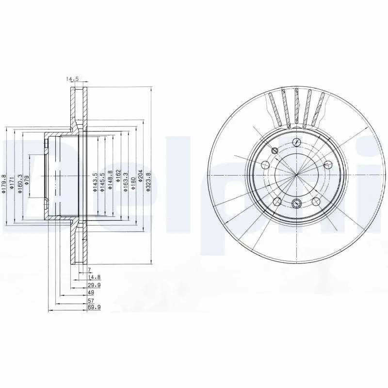 DELPHI BG670 Тормозные диски