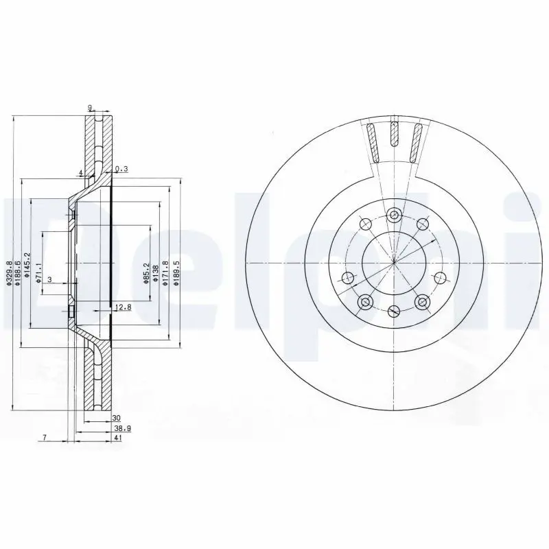 Delphi BG9844 Диск тормозной