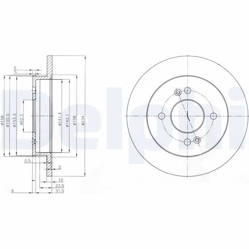 DELPHI BG3981C Тормозной диск
