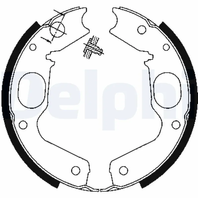DELPHI LS1898 Колодки барабанныеручника