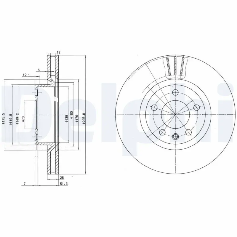 Delphi BG2742 Диск тормозной