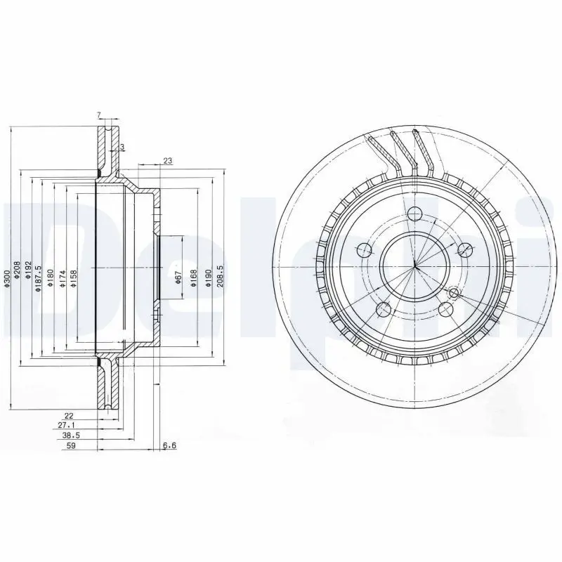 Delphi BG3758 Диск тормозной (2 шт в уп)
