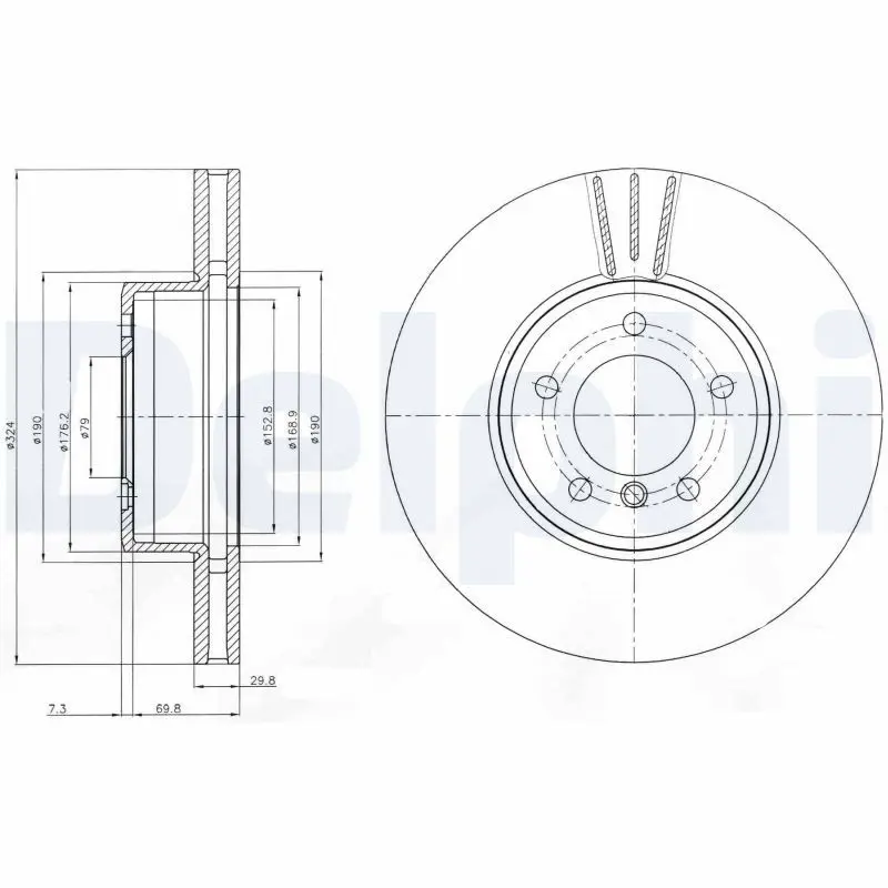 DELPHI BG9871C Тормозной диск