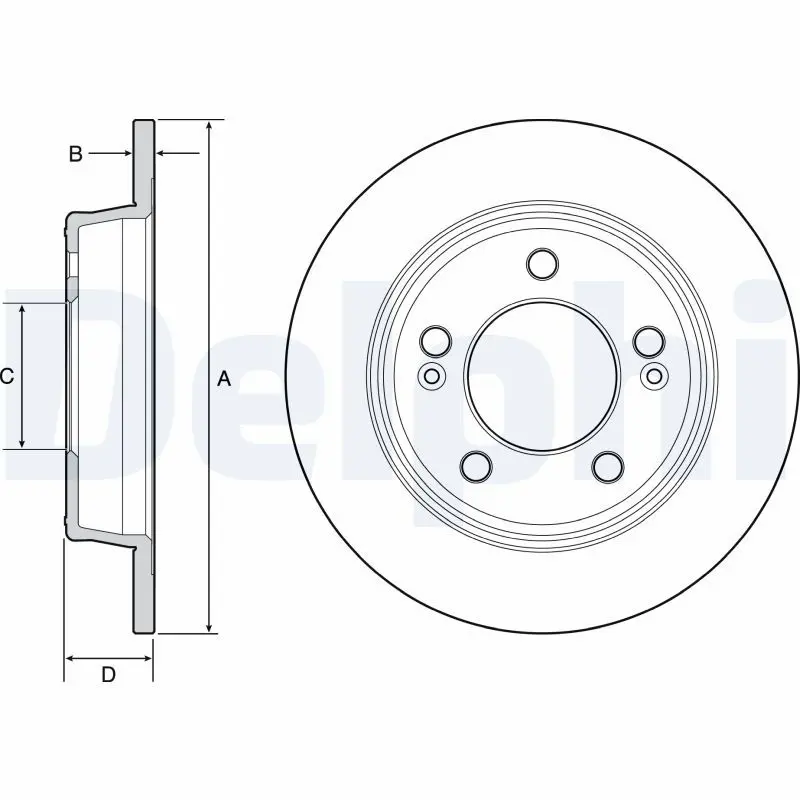 Delphi BG4559C Диск тормозной (2 шт в уп)