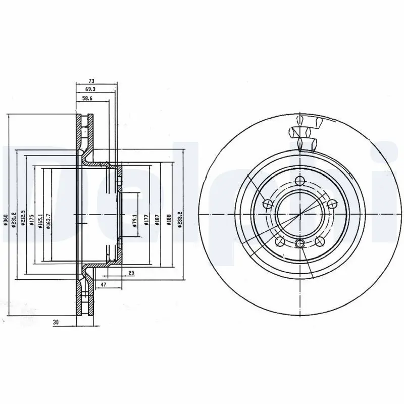 DELPHI BG9009C Тормозной диск