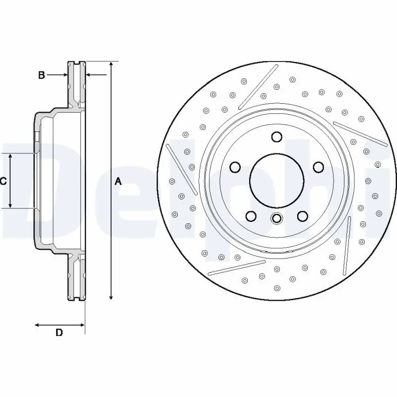 DELPHI BG4714C Тормозной диск