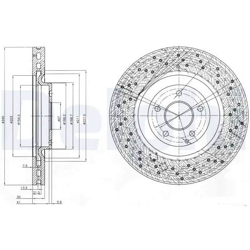 DELPHI BG9876 Тормозной диск