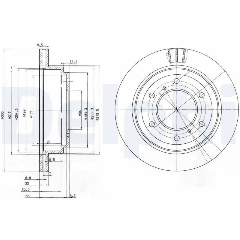 DELPHI BG3813 Тормозной диск