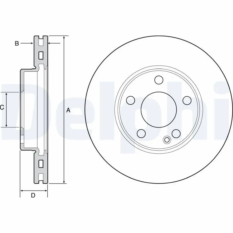 DELPHI BG4554C Тормозной диск