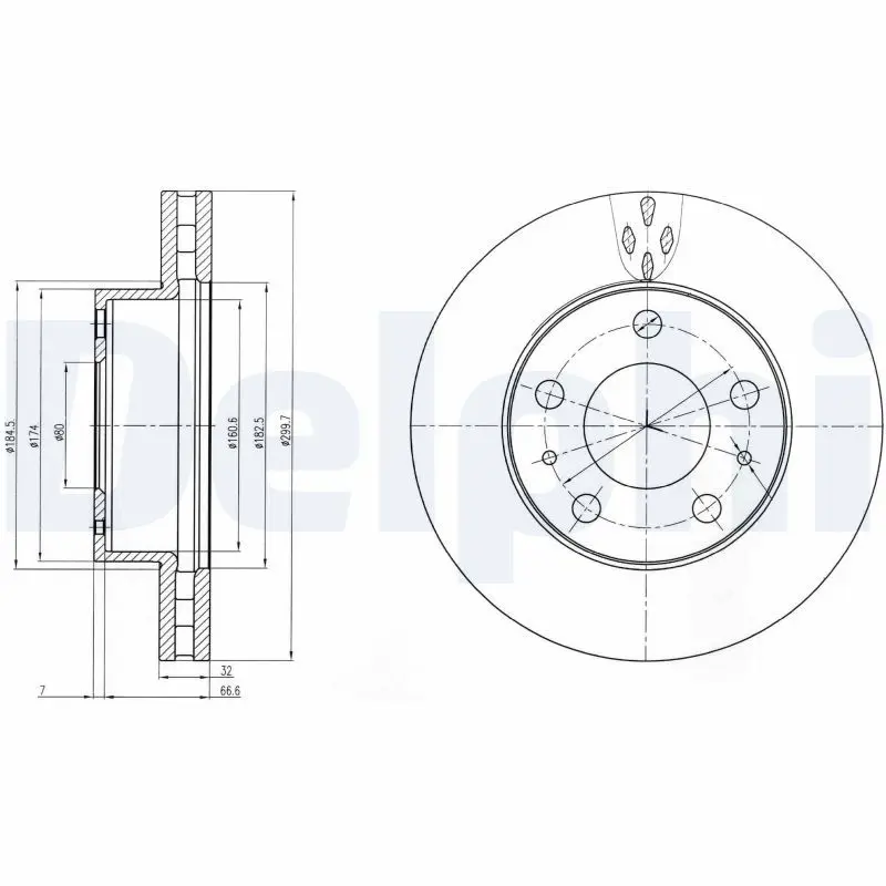 Delphi BG4060 Тормозной диск