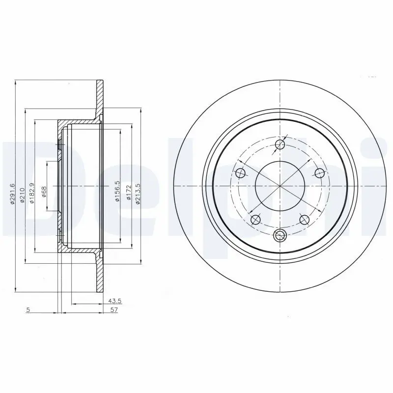Delphi BG4108C Диск тормозной (2шт в уп)