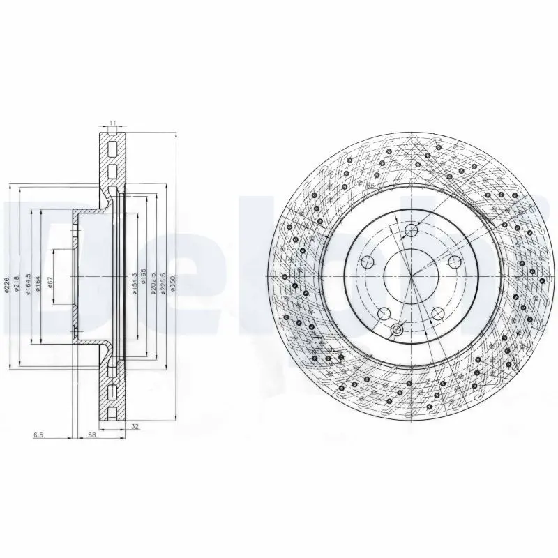 Delphi BG9057 Диск тормозной MB W221 05-