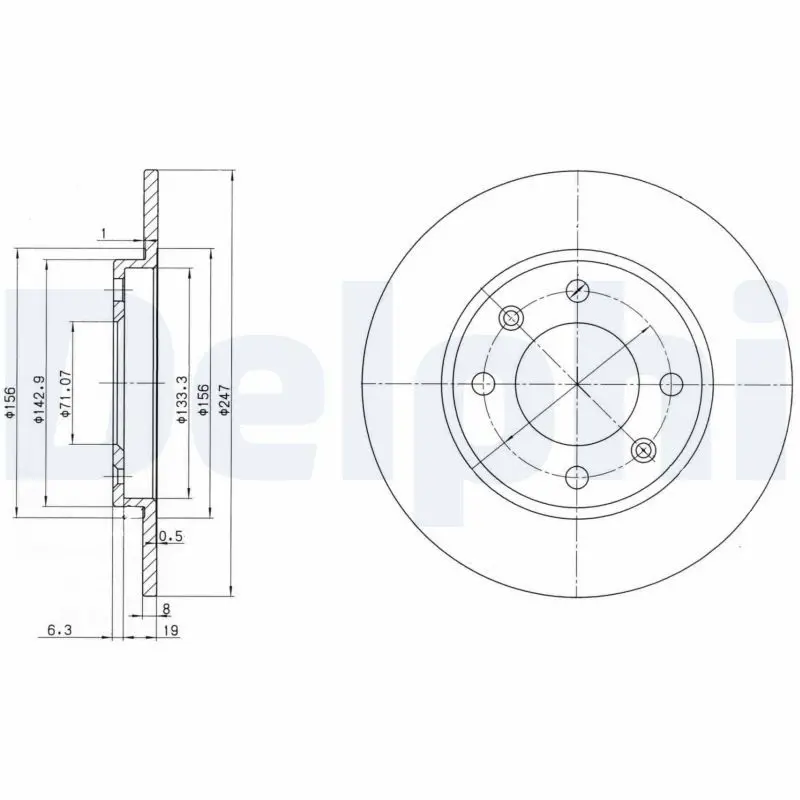 Delphi BG2800 Тормозной диск