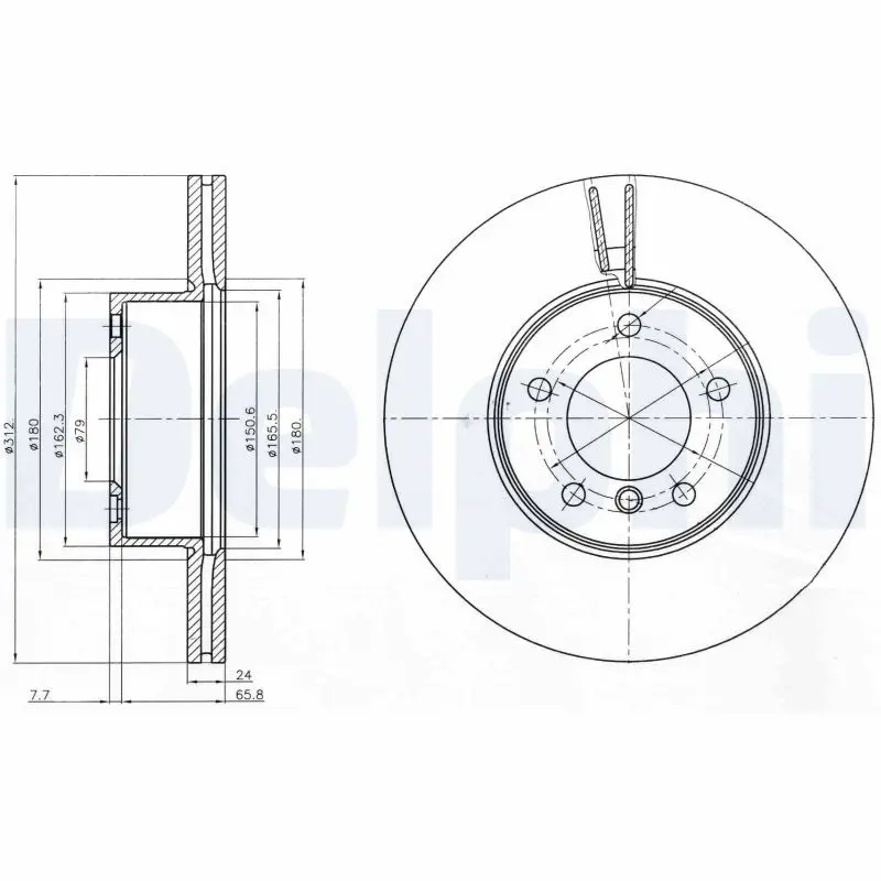 Delphi BG4172C Тормозной диск