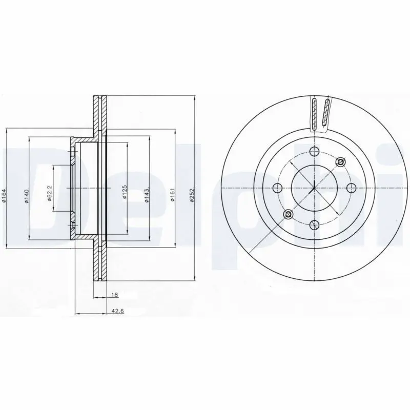 DELPHI BG4295 Тормозной диск