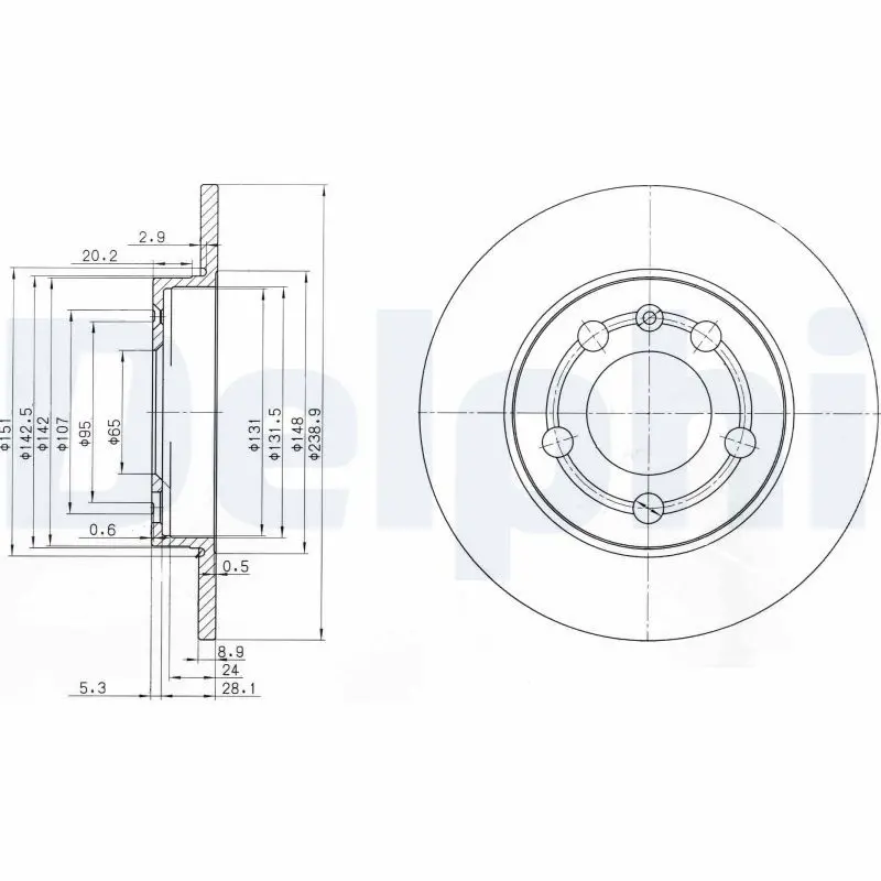 Delphi BG3738 Диск тормозной