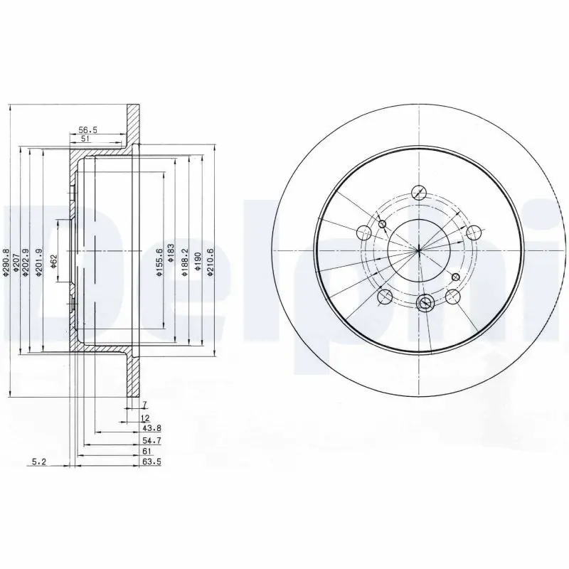 DELPHI BG3779 Тормозной диск