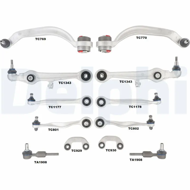 Delphi TC1900KIT Ком/кт рычагов пер.подвески +