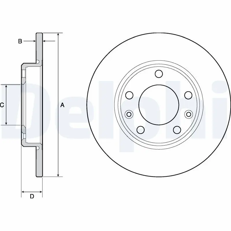 DELPHI BG4670C Тормозной диск