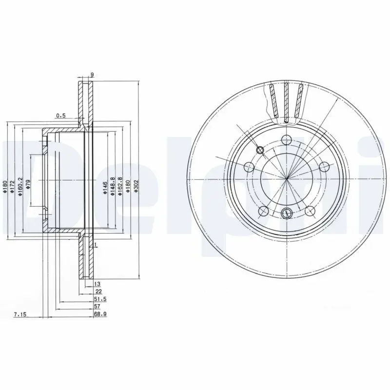 Delphi BG2433 BG2433 диск тормозной