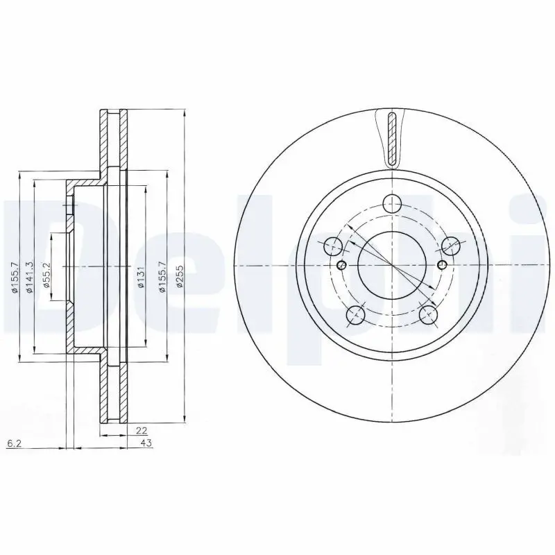 Delphi BG4269 Диск тормозной передний
