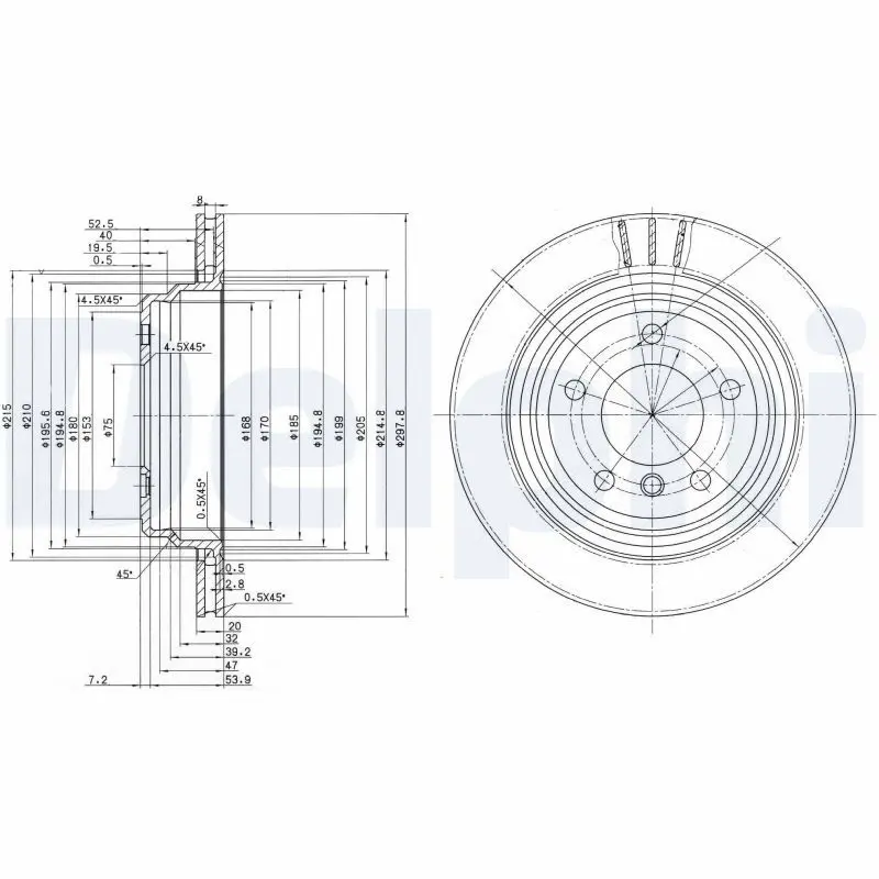 Delphi BG3042 Диск тормозной комплект