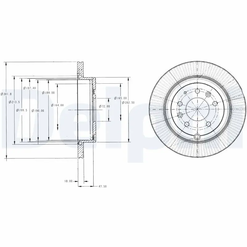 DELPHI BG4336 Тормозной диск