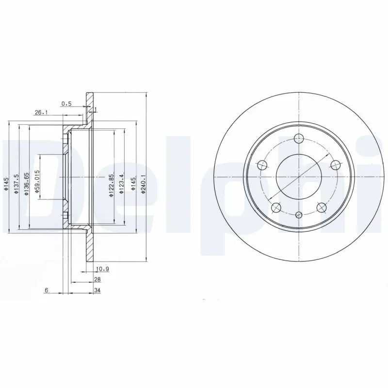 DELPHI BG2914 Тормозной диск
