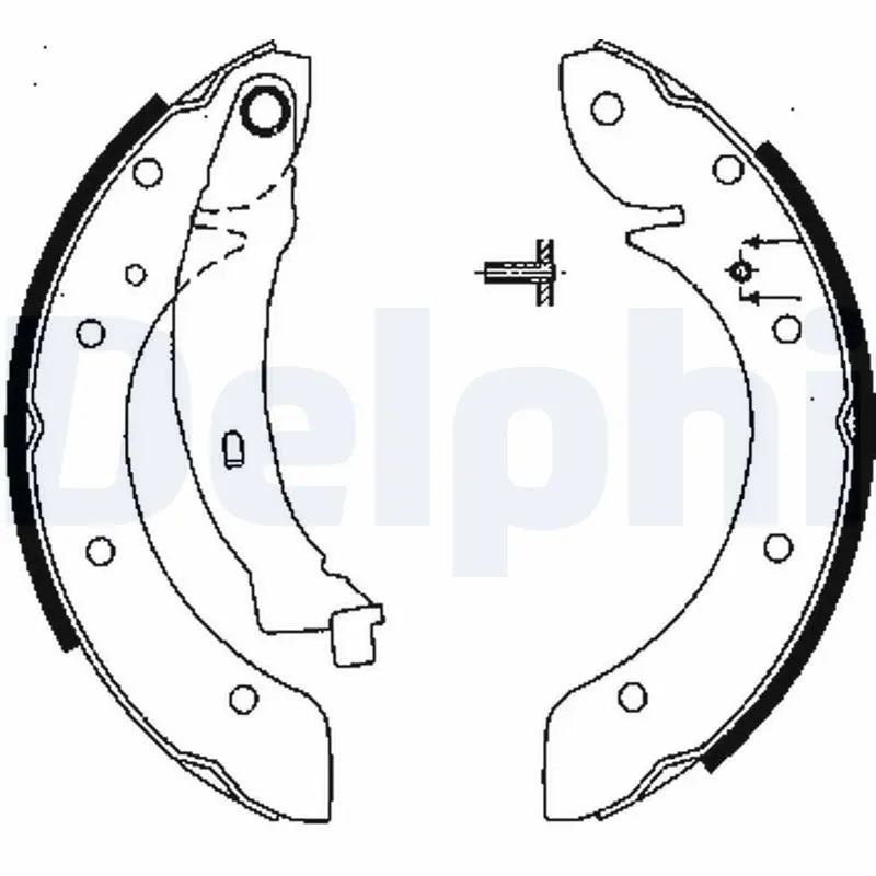 DELPHI LS1838 комплект колодок барабанных