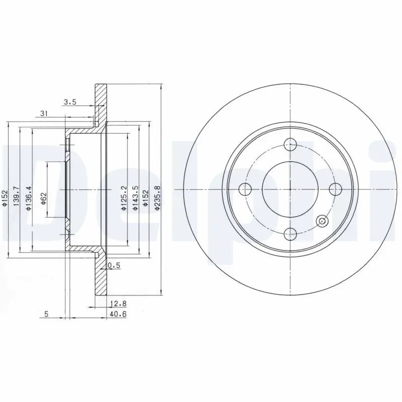 DELPHI BG2910 Тормозной диск