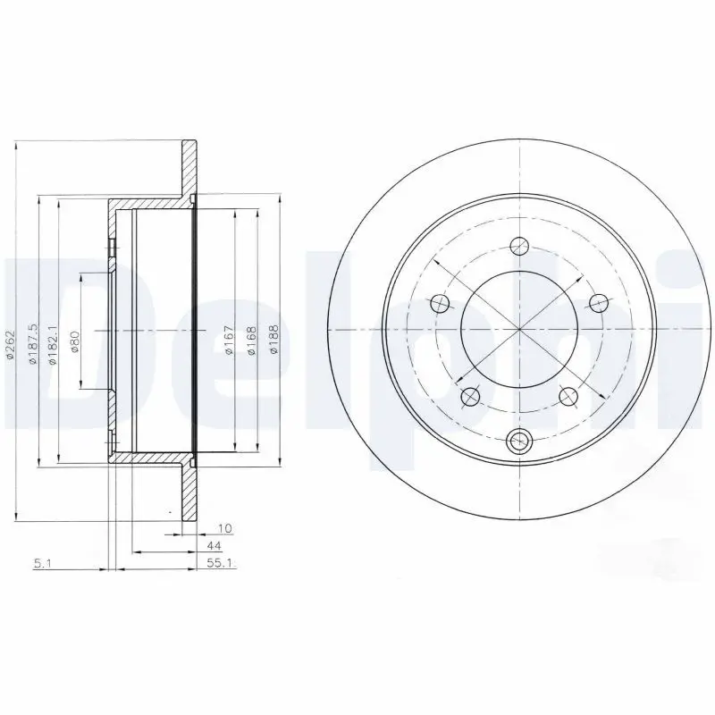 Delphi BG4198 Диск тормозной (2 шт в уп)