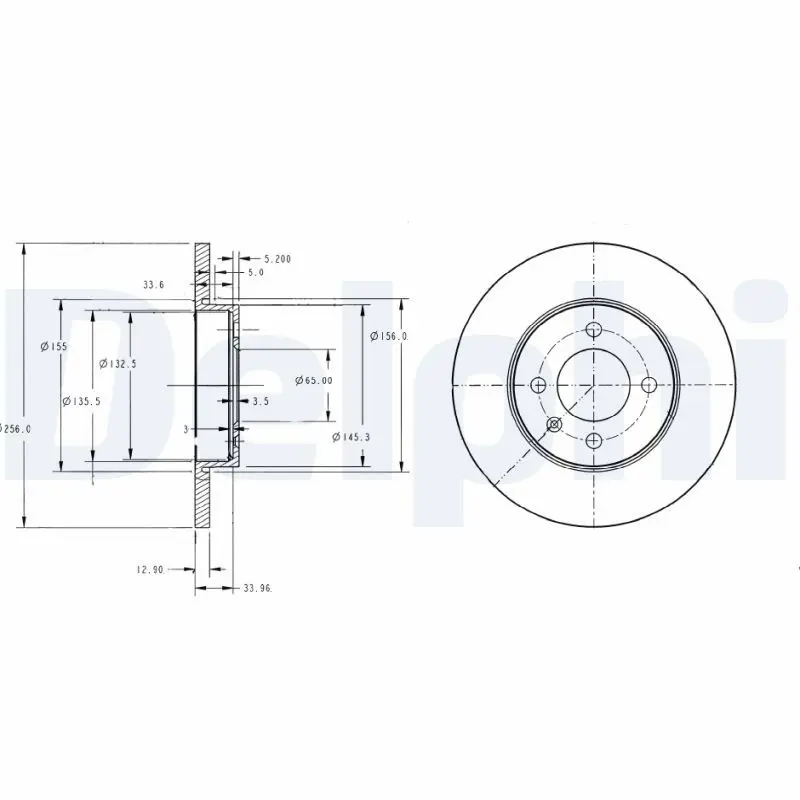 Delphi BG2454 Диск тормозной (2 шт в уп)