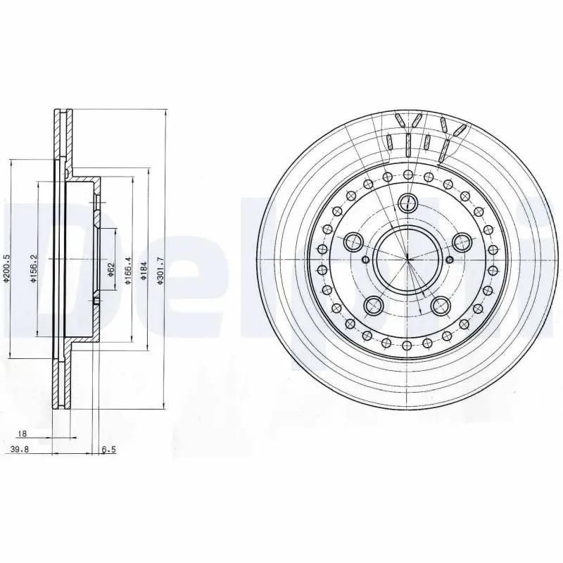 Delphi BG3536 Диск тормозной (2 шт в уп)