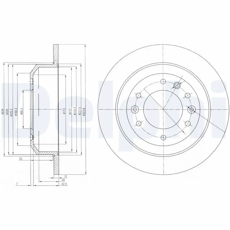 Delphi BG4138 Тормозной диск