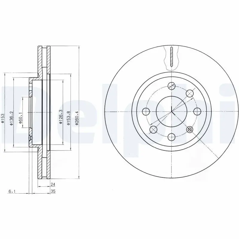 Delphi BG3569 Диск тормозной 2шт в упаковке
