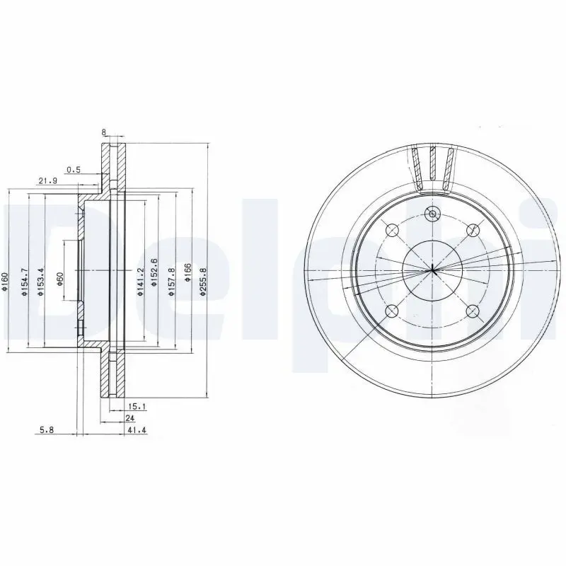Delphi BG4003 Диск тормозной (2 шт в уп)