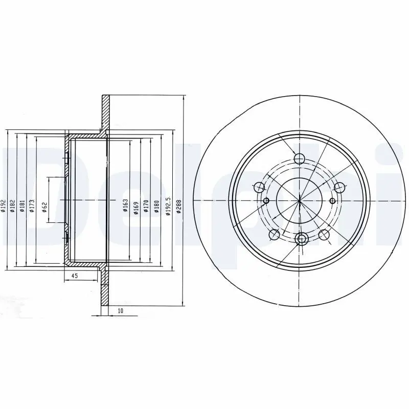 Delphi BG4156 Диск тормозной