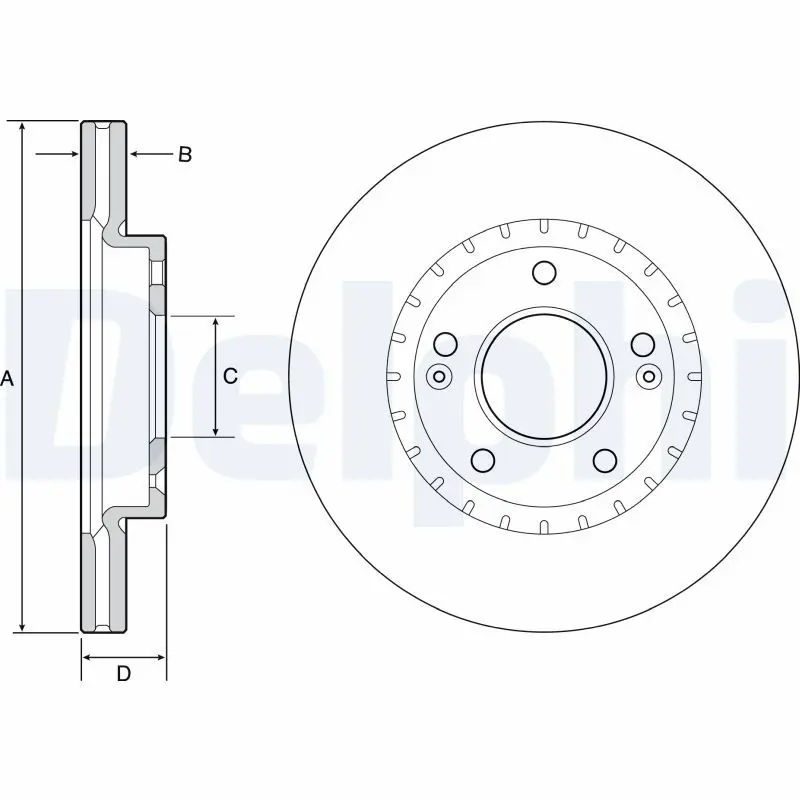 Delphi BG4565C Тормозной диск