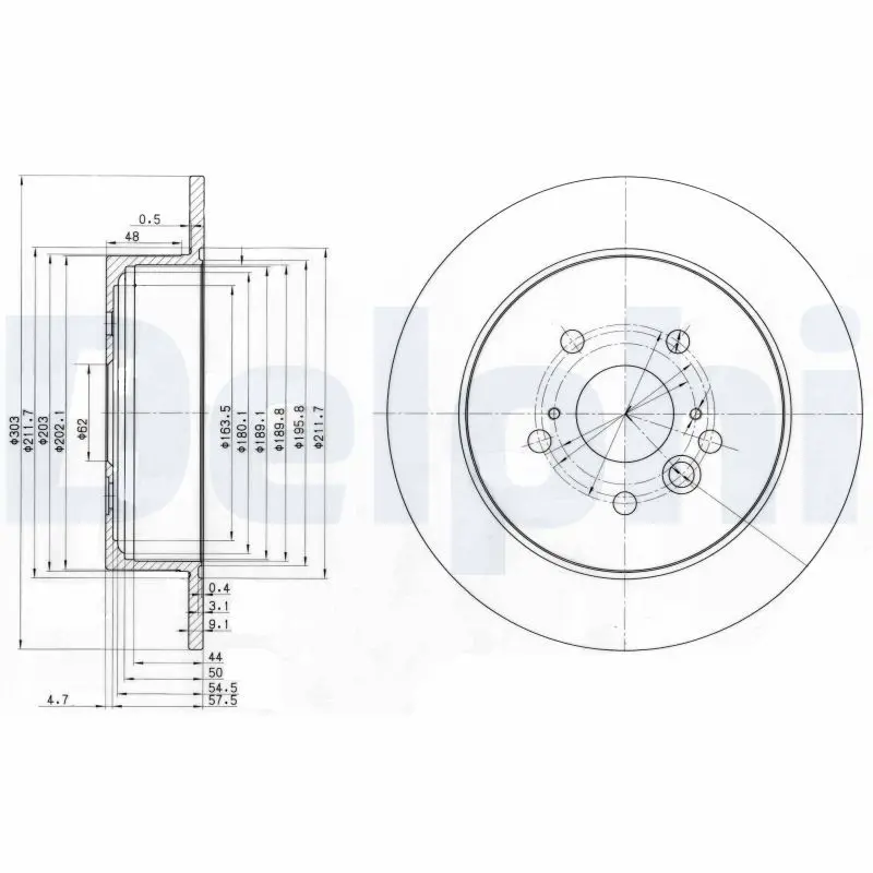 DELPHI BG3691 Тормозной диск