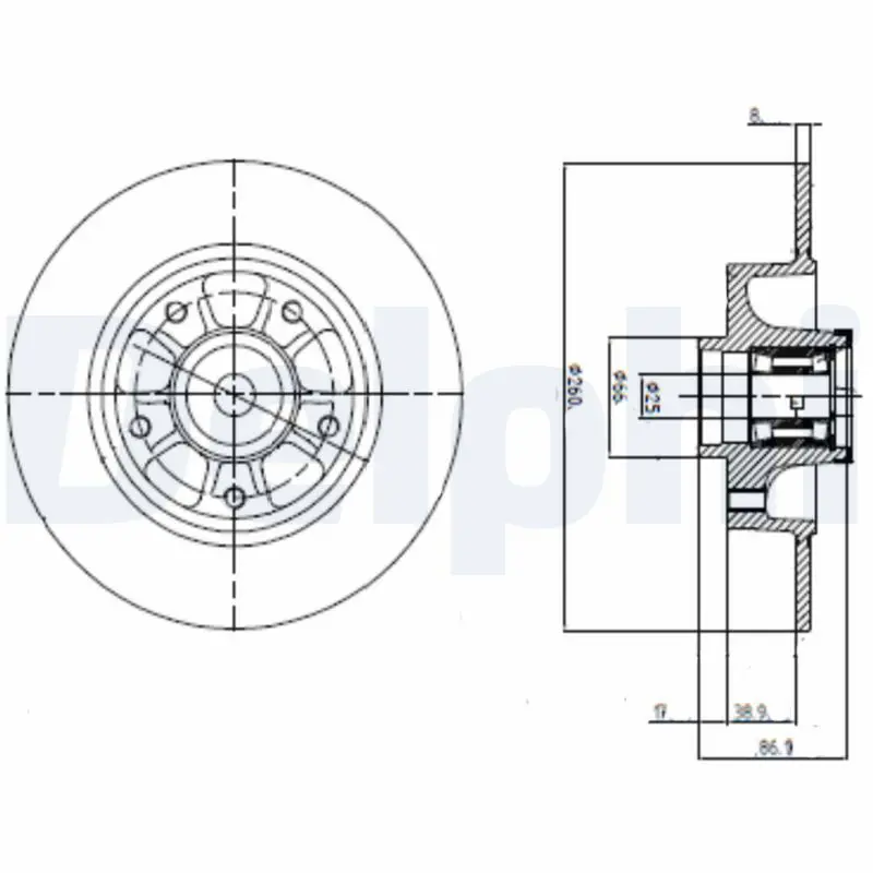 Delphi BG9112RS Диск тормозной