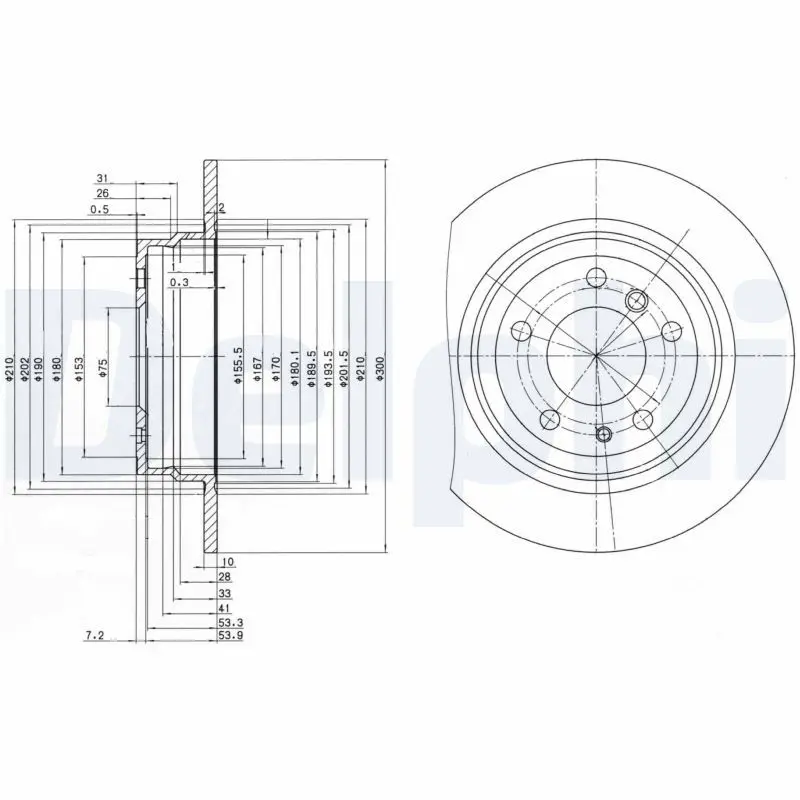 DELPHI BG2431 Тормозной диск
