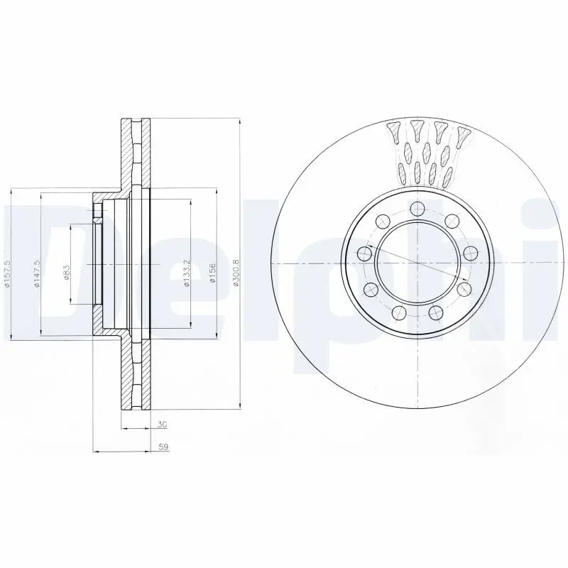 DELPHI BG9062 Тормозной диск