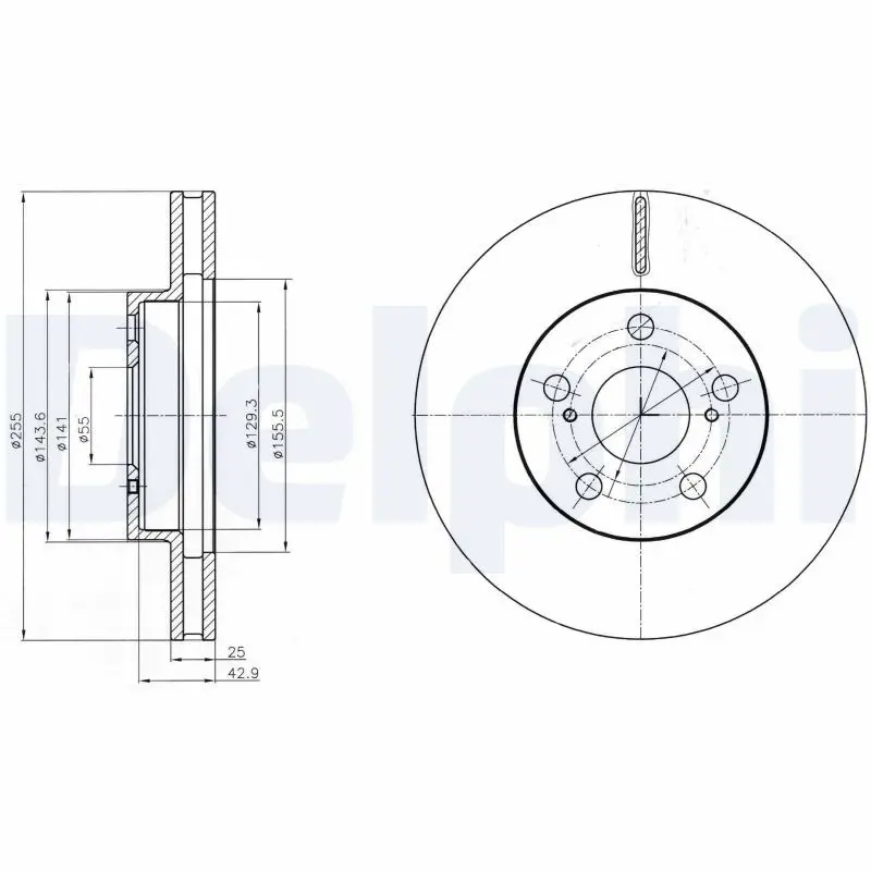 Delphi BG4290 Тормозной диск