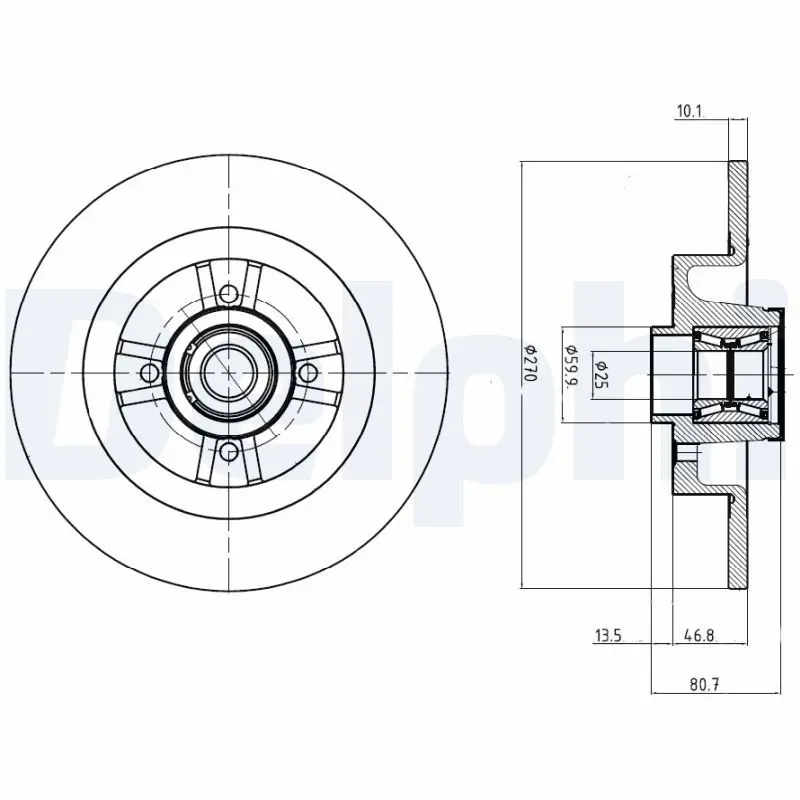 DELPHI BG9032RS Тормозной диск
