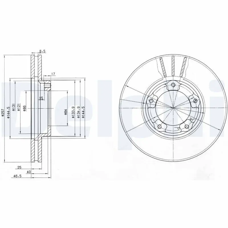 DELPHI BG2423 Диск тормозной