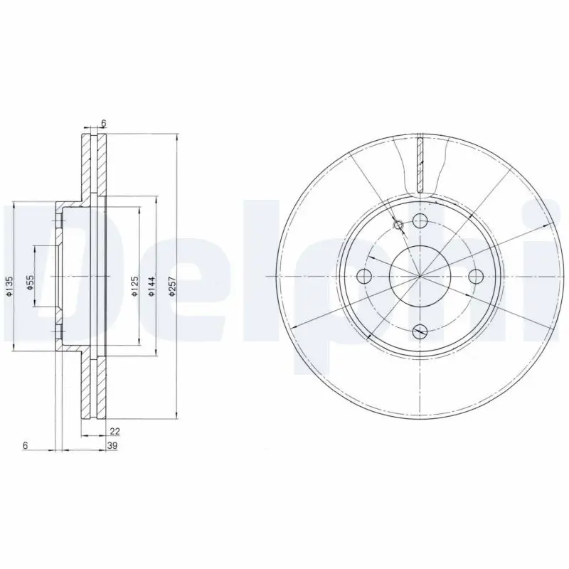 Delphi BG2804 Диск тормозной