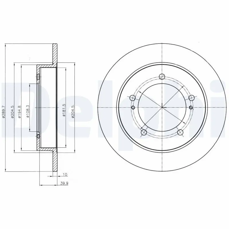 DELPHI BG4289 Тормозной диск