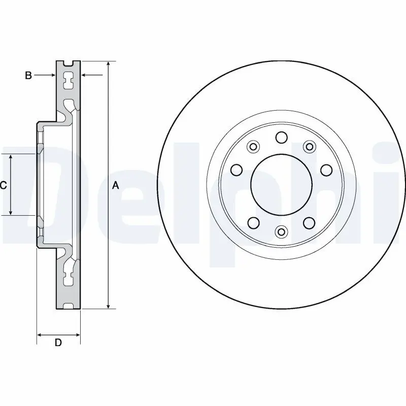 DELPHI BG4669C Тормозной диск