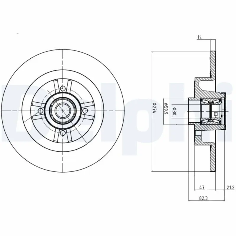 DELPHI BG9030RS Тормозной диск