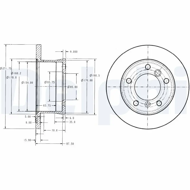 Delphi BG3237 Диск тормозной 2шт в упаковке
